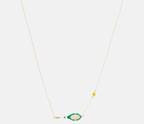 Aliita Halskette Tennis Pelota aus 9kt Gelbgold mit Emaille