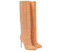 Paris Texas Verzierte Stiefel Holly aus Veloursleder