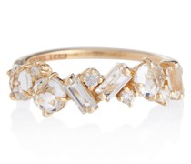 Suzanne Kalan Ring Amalfi aus 14kt Gelbgold mit Diamanten und Topasen