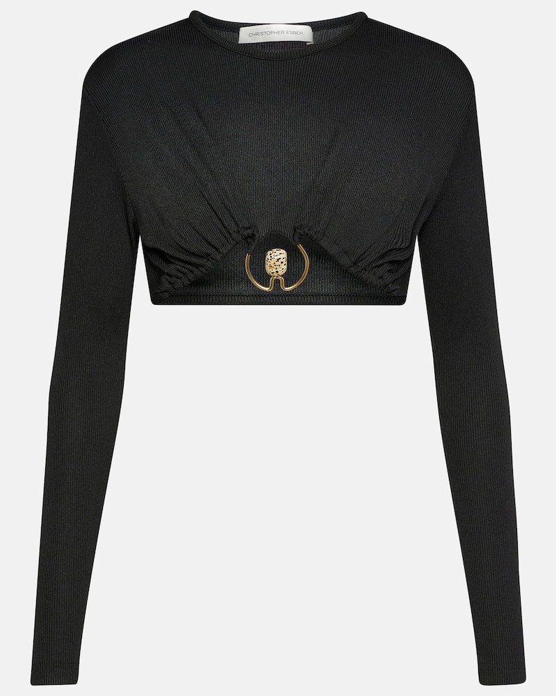 Christopher Esber Damen Christopher Esber Cropped-Top Dowsing aus Jersey