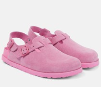 Slingback-Clogs Tokio aus Veloursleder