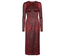 Dolce&Gabbana Bedrucktes Midikleid aus Satin