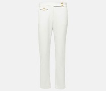Schmale Cropped Mid-Rise-Hose Renzo