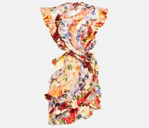 Zimmermann Minikleid Wonderland aus Leinen und Seide