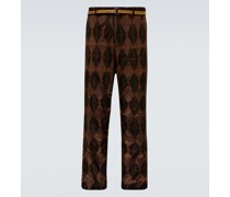 Dries Van Noten Hose aus Baumwolle und Seide