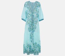 Juliet Dunn Bedrucktes Maxikleid aus Baumwolle