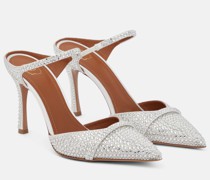 Malone Souliers Mules Uma 90 aus Satin mit Kristallen