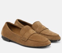 Tory Burch Loafers Double T aus Veloursleder