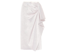 Drapierter Midirock aus Jacquard