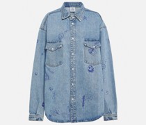 Vetements Bedrucktes Jeanshemd