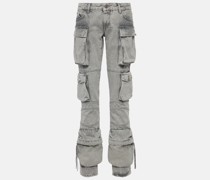 Low-Rise Straight Cargo-Jeans