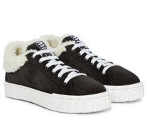 Miu Miu Sneakers Macro aus Veloursleder