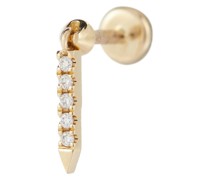 Einzelner Ohrring Eternity Bar Threaded aus 18kt Gelbgold mit Diamanten