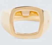 Tom Wood Ring Cushion Open aus 9kt Gelbgold