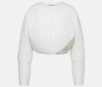 Wattierte Cropped-Jacke aus Baumwolle