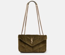 Saint Laurent Schultertasche Puffer Toy aus Veloursleder