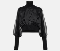 Noir Kei Ninomiya Cropped-Cardigan aus Wolle