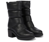 Gianvito Rossi Stiefel aus Leder mit Shearling