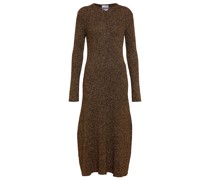 Ganni Midikleid aus Rippstrick