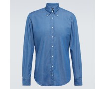 Thom Sweeney Hemd aus Baumwoll-Chambray