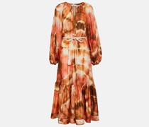 Zimmermann Midikleid Vacay aus Seide