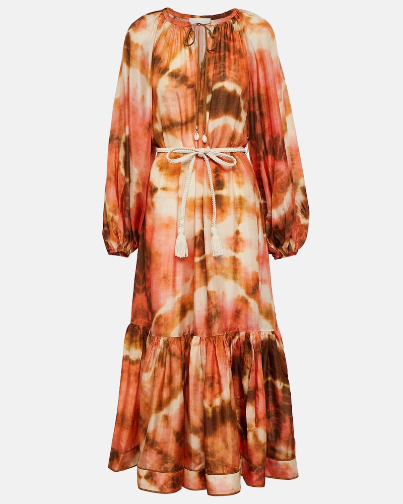 Zimmermann Damen Zimmermann Midikleid Vacay aus Seide Zimmermann Damen Zimmermann Midikleid Vacay aus Seide