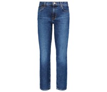 J Brand Mid-Rise Straight Jeans Adele