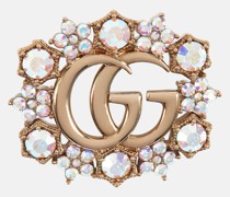 Brosche GG mit Kristallen