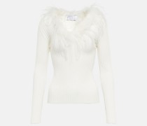 Giuseppe di Morabito Longsleeve mit Federn