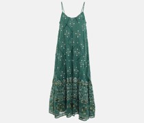 Juliet Dunn Verziertes Midikleid aus Baumwolle