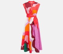 Etro Bedrucktes Midikleid aus einem Baumwollgemisch