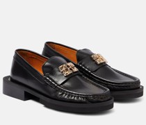 Ganni Verzierte Loafers aus Leder