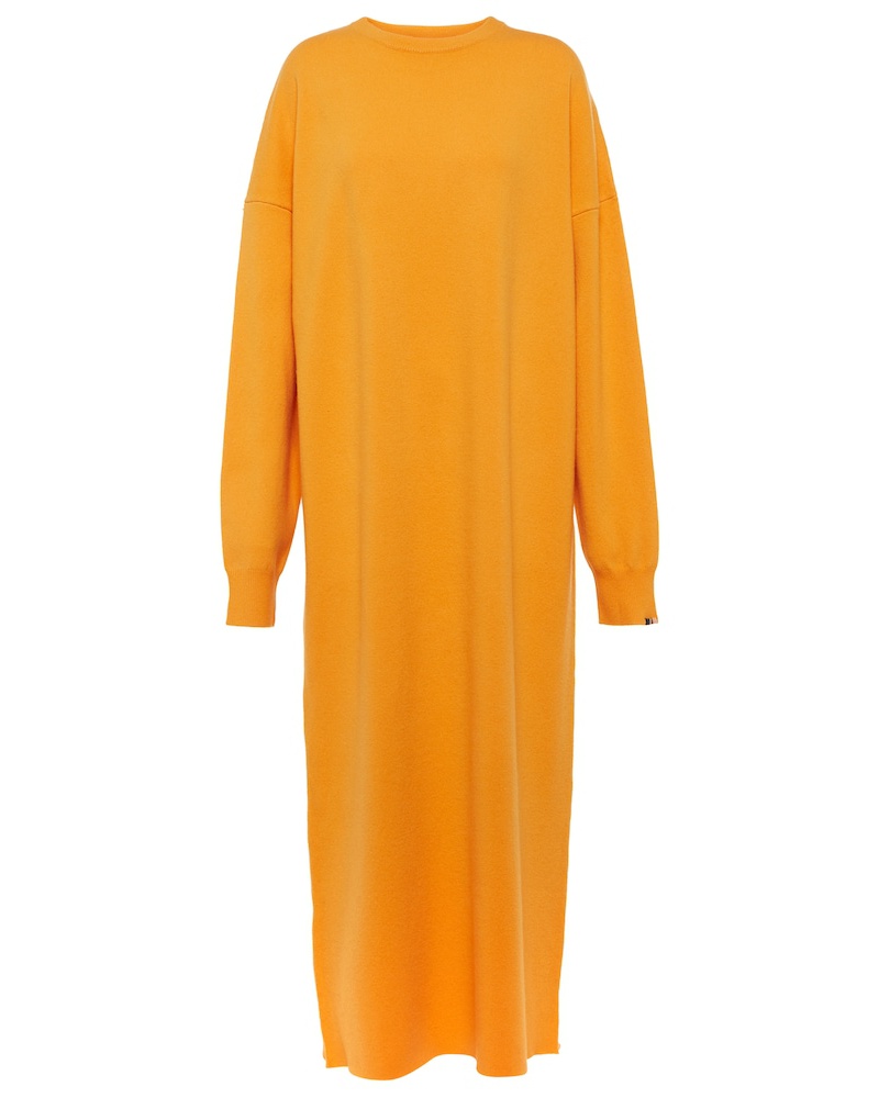 extreme cashmere Damen Extreme Cashmere Midikleid N°106 Weird aus einem Kaschmirgemisch extreme cashmere Damen Extreme Cashmere Midikleid N°106 Weird aus einem Kaschmirgemisch