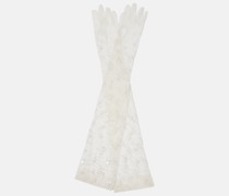 Bridal Verzierte Handschuhe aus Tuell