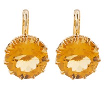 Ohrringe Crown Medium aus 18kt Gelbgold mit Citrinen