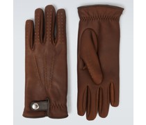 Handschuhe aus Leder mit Shearling