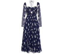 Midikleid aus Chiffon mit Cut-outs