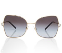 Dolce&Gabbana Verzierte Oversize-Sonnenbrille