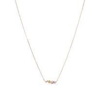 Suzanne Kalan Halskette Rainbow Fireworks aus 18kt Rosegold mit Diamanten und Saphiren