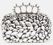 Alexander McQueen Clutch Four Ring mit Kristallen