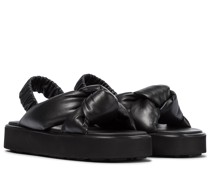 Miu Miu Slingback-Sandalen aus Leder