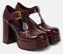 Mary-Jane-Pumps aus Leder