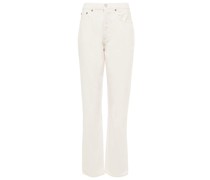 Agolde Mid-Rise Straight Jeans Lana