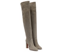 Aquazzura Overknee-Stiefel Joplin aus Veloursleder