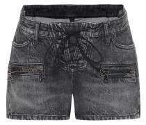 Jeansshorts mit Schnürung