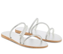 Ancient Greek Sandals Verzierte Sandalen Polytimi aus Leder