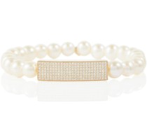 Sydney Evan Armband aus 14kt Gelbgold mit Perlen