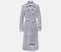 Trenchcoat aus Veloursleder