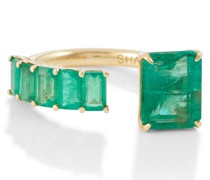 Shay Jewelry Ring Floating Emerald aus 18kt Gelbgold mit Smaragden