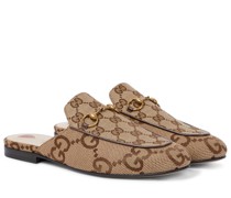 Gucci Slippers Princetown Jumbo GG aus Canvas